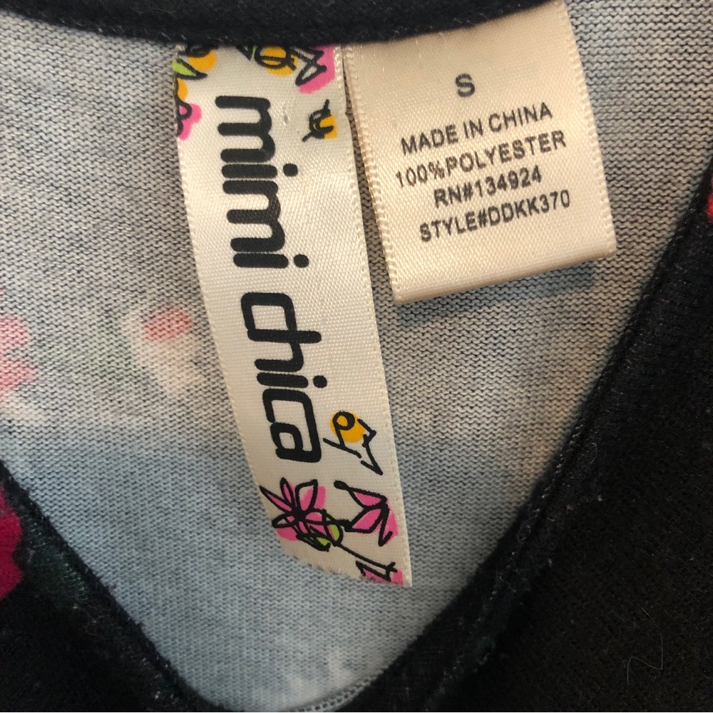 Black Floral Dress with Pockets - Picture 6 of 7